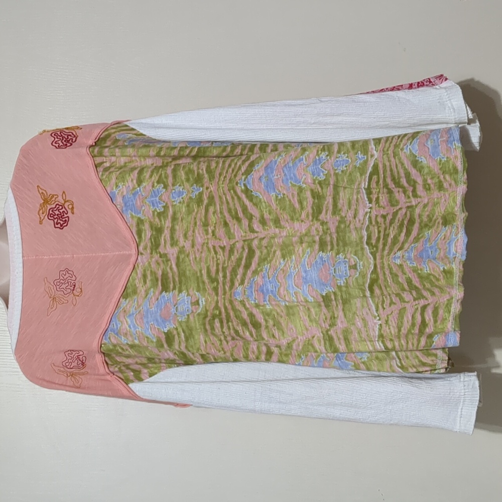 Free People Tie Dye Long Sleeve oversized T Shirt size Small - Picture 2 of 10